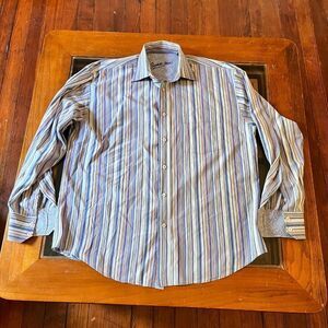 Bugatchi Uomo Large Dress Button Down Shirt Like NEW